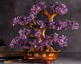Large Amethyst Bonsai Tree of Life with 1,251 Crystals
