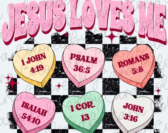 Conversation hearts png/ Valentines png/ christian valentine sublimation design/ love png heart design/ valentine candy heart/ bible verses