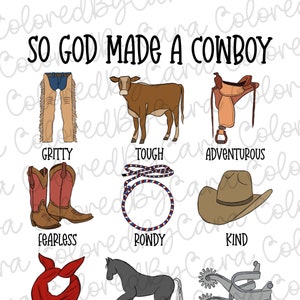western youth png western design cowboy sublimation design boys ranch cowboy southern DTF christian design God made a cowboy