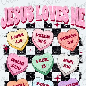 Conversation hearts png/ Valentines png/ christian valentine sublimation design/ love png heart design/ valentine candy heart/ bible verses