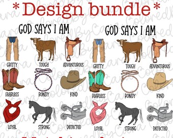 God zegt dat ik een cowboy en een cowgirl ben / western png/ sublimatieontwerp cowgirl/ meisjes western cowgirl png/ zuidelijk png/ koe png/ cowboy png