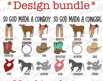 jeugd western png cowgirl sublimatie ontwerp meisjes western cowgirl zuidelijke png christian ranch DTF-ontwerp God zegt dat ik cowboy en cowgirl ben