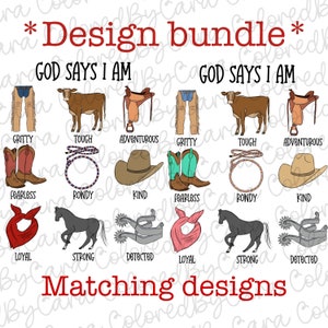 God says I am cowboy and cowgirl / western png/ cowgirl sublimation design/ girls western cowgirl png/ southern png/ cow png/ cowboy png