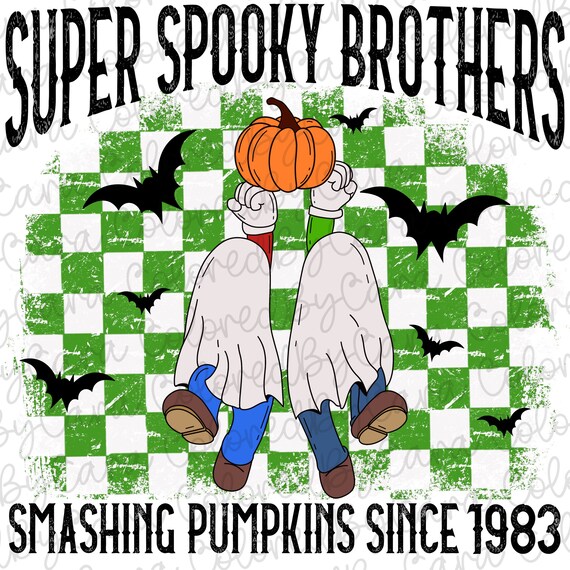 Boys Halloween png Super Spooky Brothers png boy Halloween costumes fall designs super spooky ghosts retro designs halloween boy sublimation