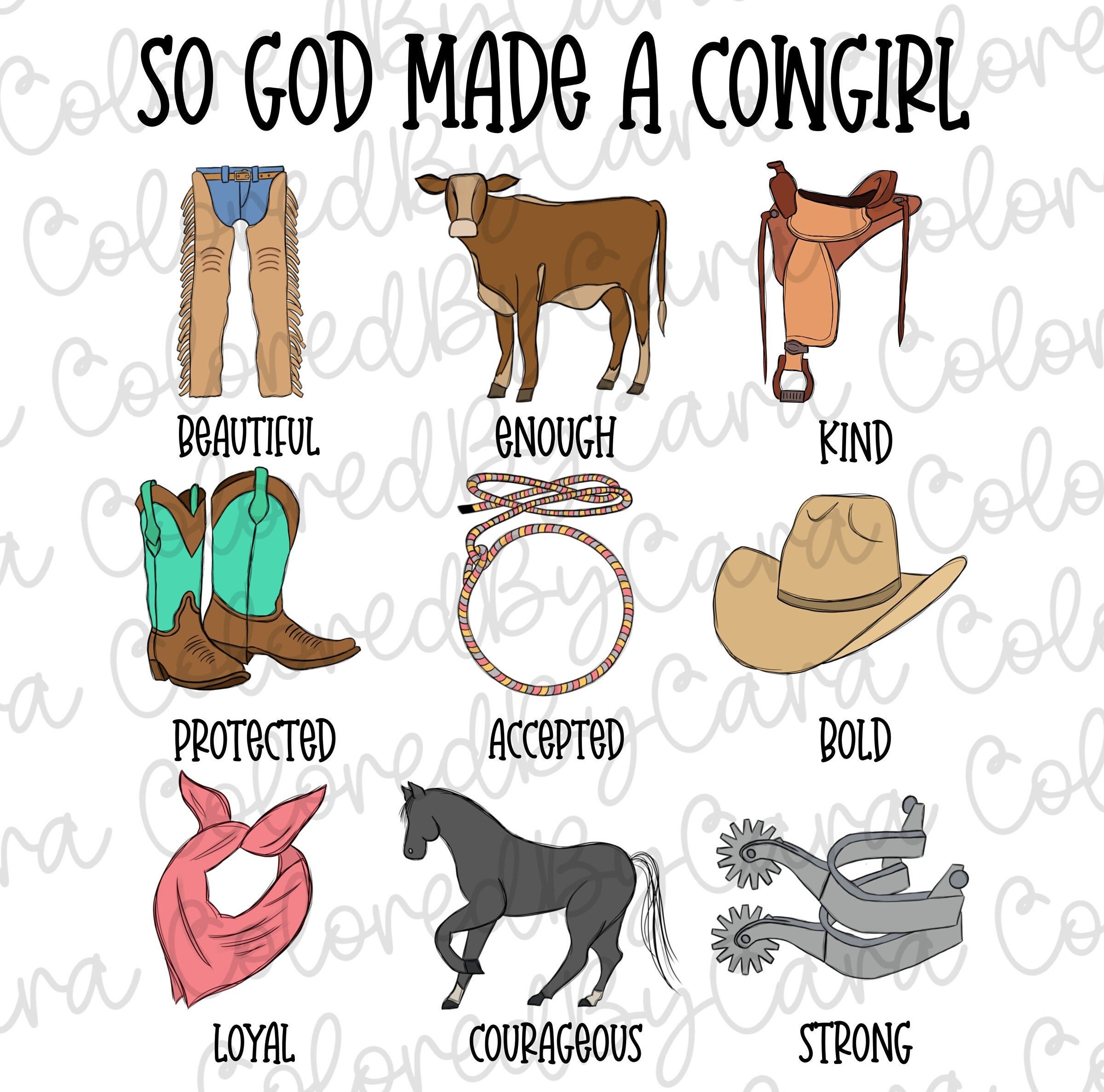 God Made a Cowgirl Png/ Cowgirl Png/ Youth Western Png/