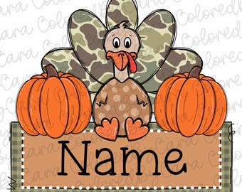 Camo turkey trio png fall turkey design dtf name plate personalized boys fall png kids fall design hunting png turkey day thanksgiving