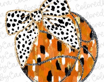 Coquette black glitter basketball png girls basketball design dtf girls basket ball png bow acrylic brushstroke Dalmatian