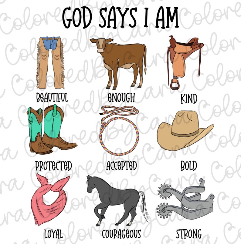 God Says I Am Cowgirl Png/ Cowgirl Png/ Western Png/ Cowgirl Etsy