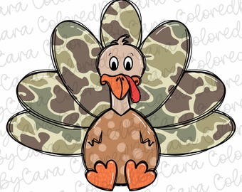 Camo turkey png fall turkey design dtf Halloween boys fall png kids fall design hunting png turkey day thanksgiving