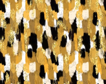 black and Vegas gold brushstrokes seamless pattern/ digital paper/ brush strokes/ seamless digital paper/ colorful strokes digital paper