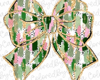 Saint Patrick’s Day coquette bow png/ coquette png/ dalmatian png/ bow design for tshirts/ green coquette/ bow/ St pattys day