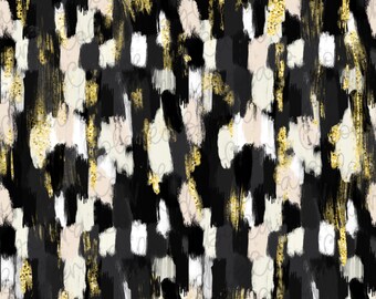 Black and cream brushstrokes seamless pattern/ digital paper/ brush strokes/ seamless digital paper/ colorful strokes digital paper