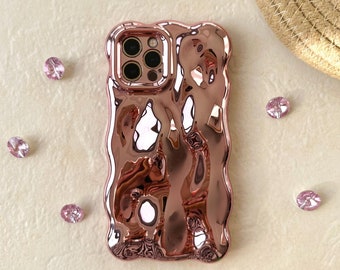 Pink Wave Swirl Phone Case, 3d Phone Case | iPhone 15, iPhone 14, iPhone 13, iPhone 12, iPhone 11, Pro Max Mini Plus, Aesthetic Phone Case