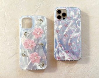 Oil Painting Flowers Phone Case, Summer Floral Phone Case, Aesthetic Art Phone Case, Pretty Phone Case, iPhone 15 14 13 12 11, Gift For Her