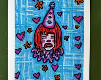 ESTAMPADO DE PAYASO TRISTE
