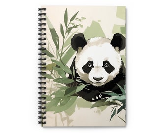 Panda Serenity Spiral Notebook | 8x6 Inches | Ruled Pages