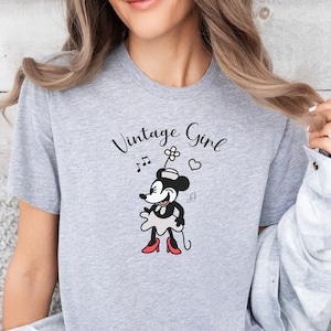 Vintage Minnie Mouse Steamboat Willie 1928 Comfort Color Shirt, Disneyworld Shirt, Mickey And Minnie, Retro Disney Shirt, Disney Shirt