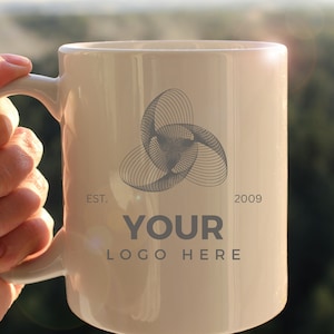 Company Logo Gifts, Mug With Company Logo, Ceramic Mug, 15oz, Corporate Gifts, Custom Glass