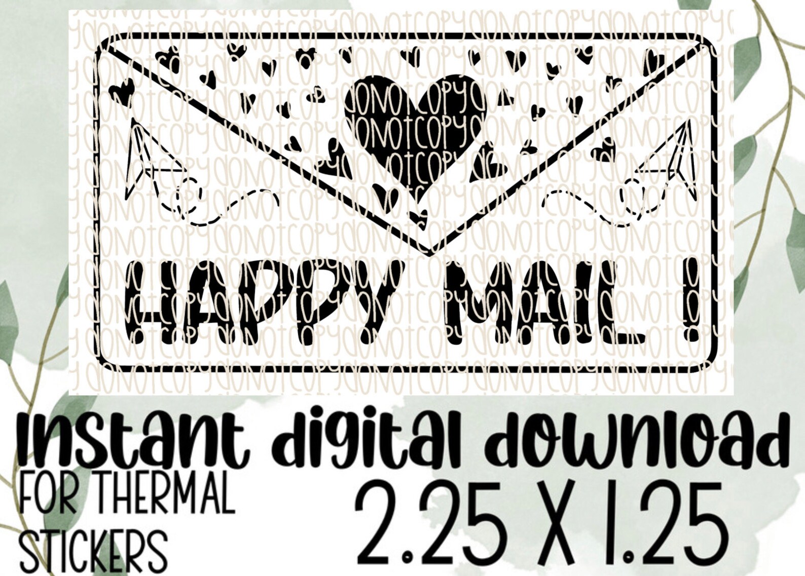 Happy Mail Envelope | PNG Design | Thermal Sticker | Sticker for ...