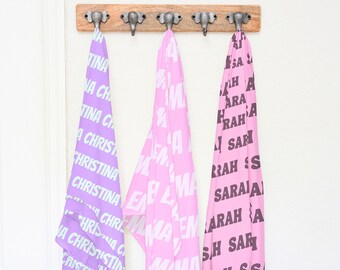 Aangepaste naam kwekerij deken voor pasgeboren, gepersonaliseerde baby deken jongen, swaddle cadeau paars beddengoed, baby genaamd deken, baby deken