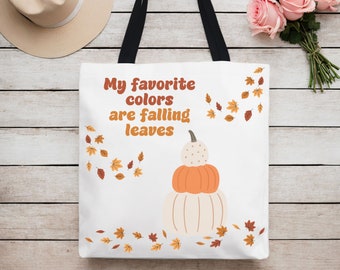 Draagtas, draagtas herfst, draagtas herfst, draagtas pompoenen, vallende bladeren, favoriete kleuren, herfstbladeren, accessoiretas, herfstbladeren, herfstbladeren