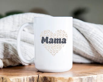 Mok Mama Heart, Mama Cup, cadeau voor moeder, Moederdagcadeau, Heart Cup, Coffee Cup, Hot Coco-mok, 15oz. Mok, theemok, theekop, leuk cadeau