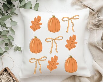 Sierkussen, boogkussen, pompoenkussen, bladeren kussen, herfstdecor, herfstdecor, bankkussen, beddengoed, schattig sierkussen, schattig decor