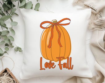 Sierkussen, pompoenkussen, liefde herfst, herfstdecor, herfstdecor, bankkussen, beddengoed, schattig decor, herfstsfeer, herfstesthetiek, gezellige sfeer