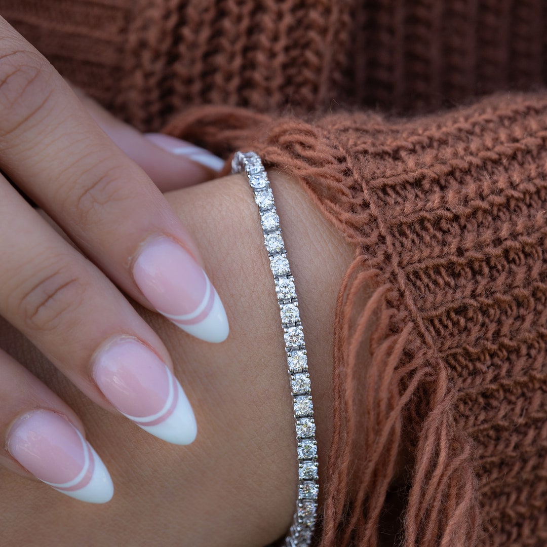 5 Ct Diamond Tennis Bracelet, Lab Grown Diamond Bracelet, 5 Carat