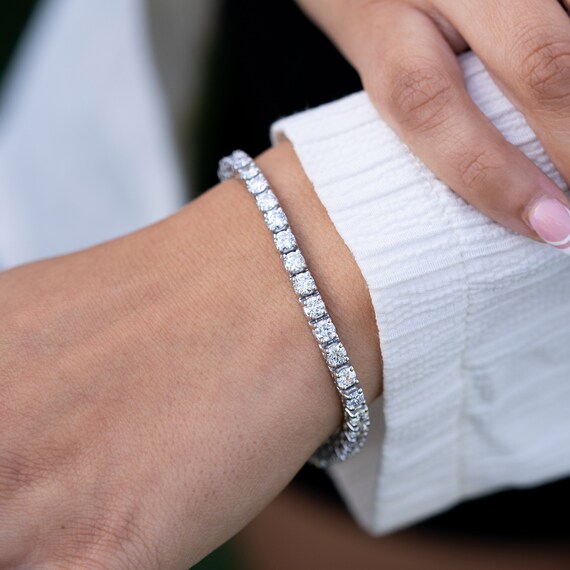 10 Carat Lab Grown Diamond Tennis Bracelet – Michael Gabriels