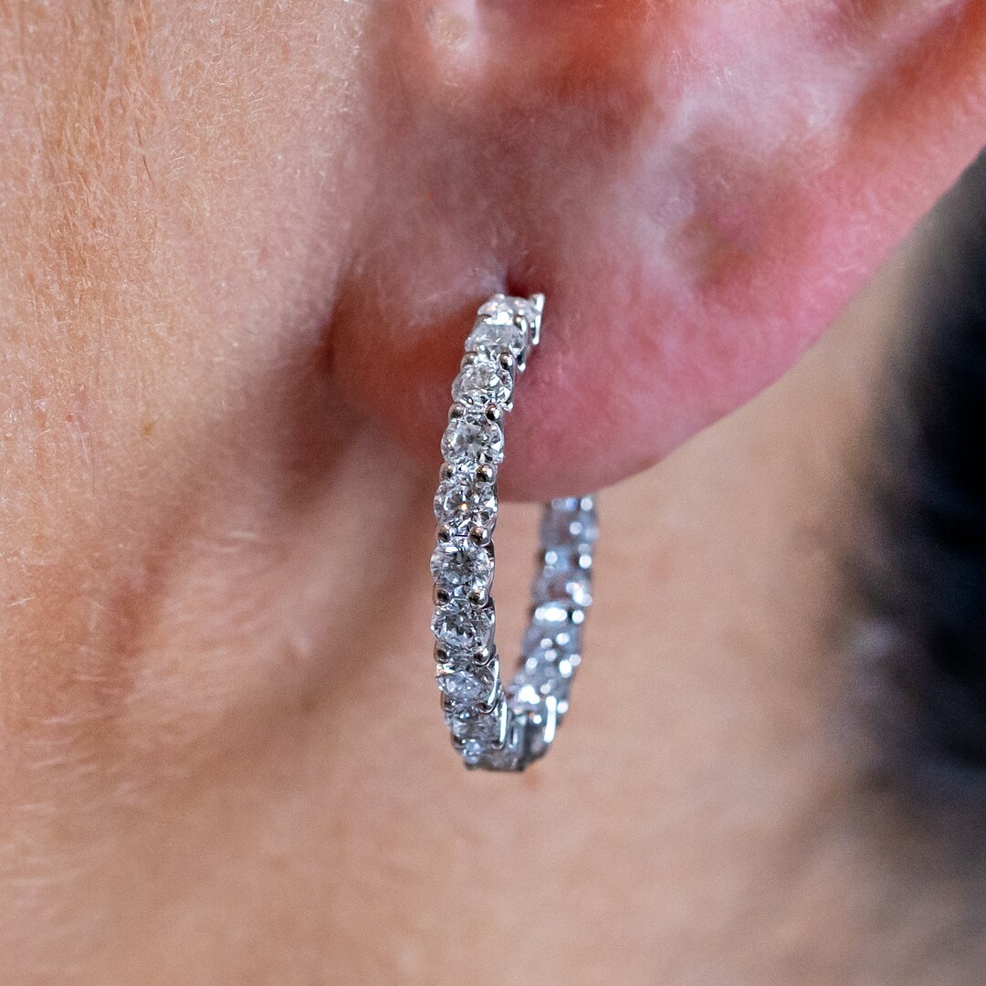 2 Carat Diamond Earrings 2 Ct Diamond Earrings Diamond Etsy