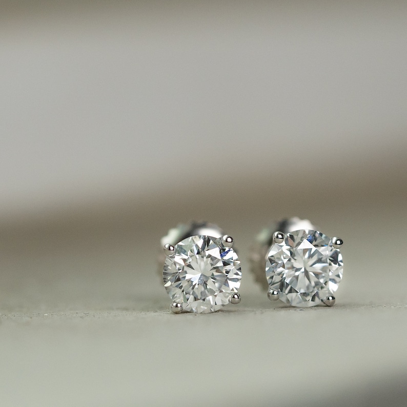 2 carat diamond stud earrings lab created Clearance