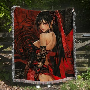 Anime Manga Tapestry Blanket: Japanese Art Throw
