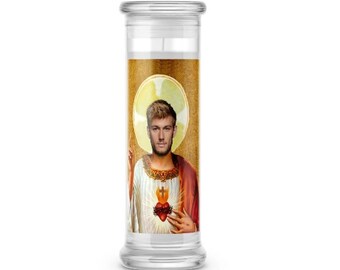 Saint Alex Pettyfer Candle Alex Pettyfer Prayer Candle Charlie Alex Pettyfer Sticker