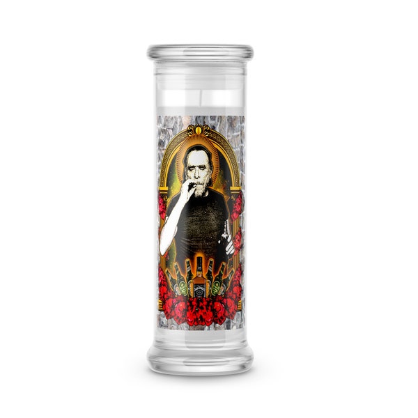 Saint Charles Bukowski Candle - Charles Bukowski Prayer Candle