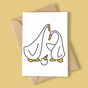 New Duckling Cute New Baby Greeting Card Hand Drawn Whimsical Sweet