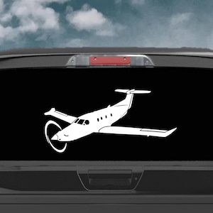 Pilatus PC-12 Aircraft Pilot Decal | Aviation Vinyl Decal | Window Sticker | Waterproof |  Pilot Sticker | Pilot Gift | Car Truck Window