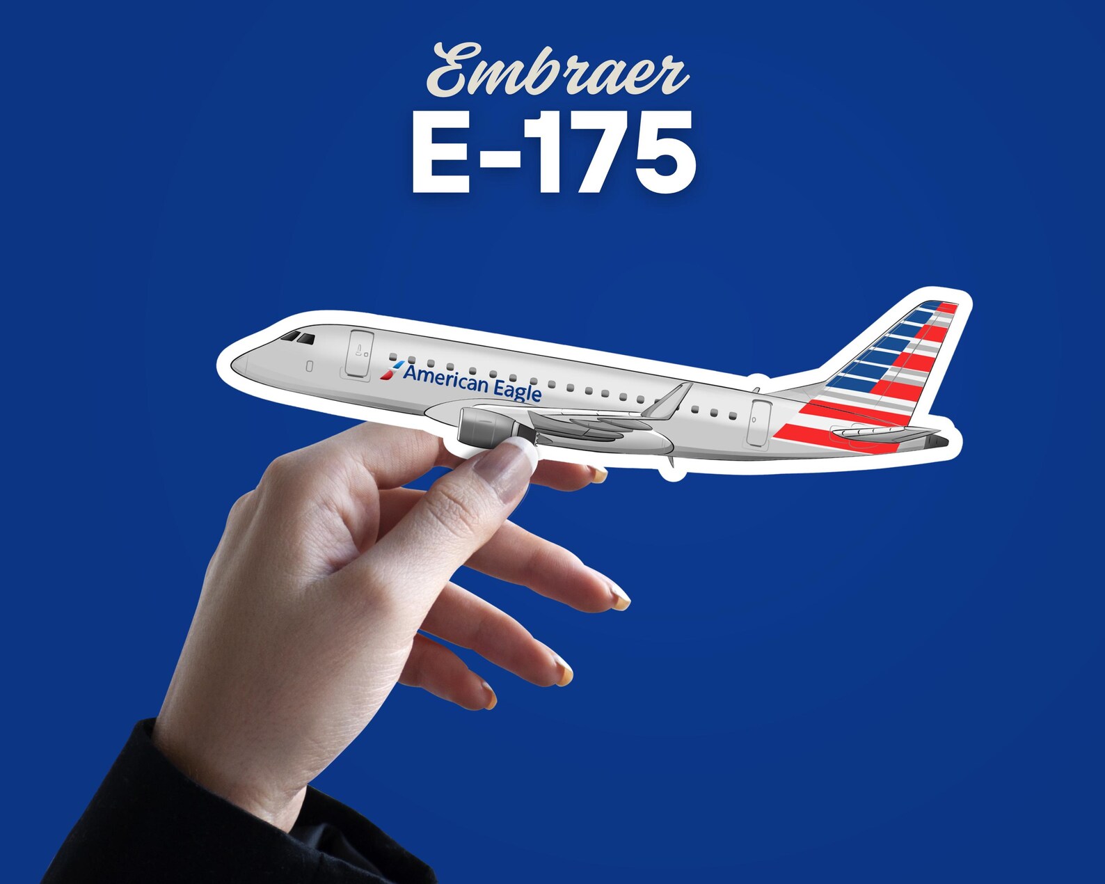 Embraer ERJ 175 Stickers: Regional Pilot, Aviation Glossy Vinyl Decal ...