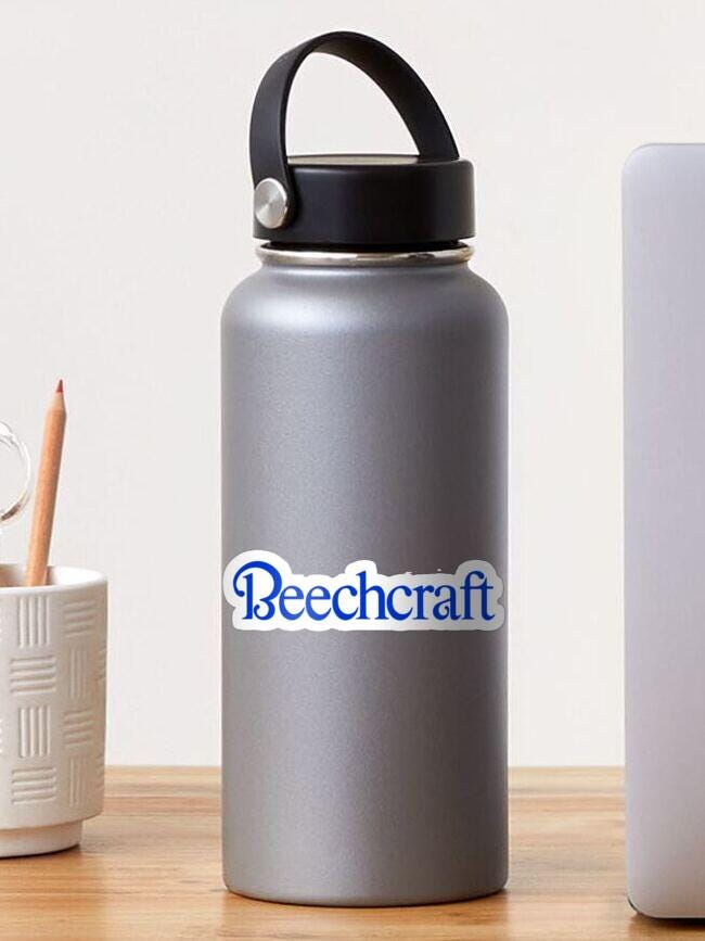 Beechcraft Logo Sticker: Aviation Vinyl Decal, Pilot Gift - Etsy