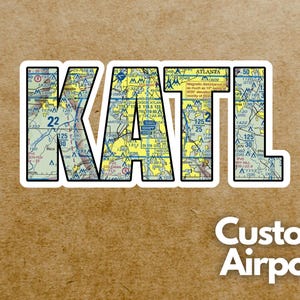Custom Airport Code Sticker: Aviation Gift, Glossy Vinyl Decal bild 8