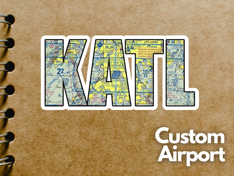 Custom Airport Code Sticker: Aviation Gift, Glossy Vinyl Decal bild 8