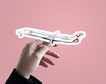 Embraer ERJ-145 Aviation Sticker: JSX Pilot Gift, Water-Resistant