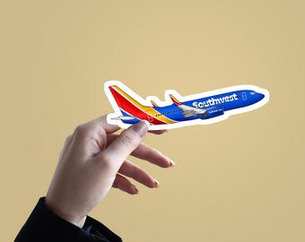 Boeing 737 Southwest Airlines Sticker: Aviation Decal, Water-Resistant Vinyl