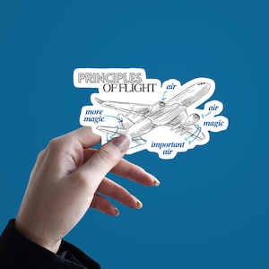 How Planes Fly | Aviation Glossy Vinyl Sticker | Decal | Water-Resistant | Water Bottle Sticker | Laptop Sticker | Pilot Gift