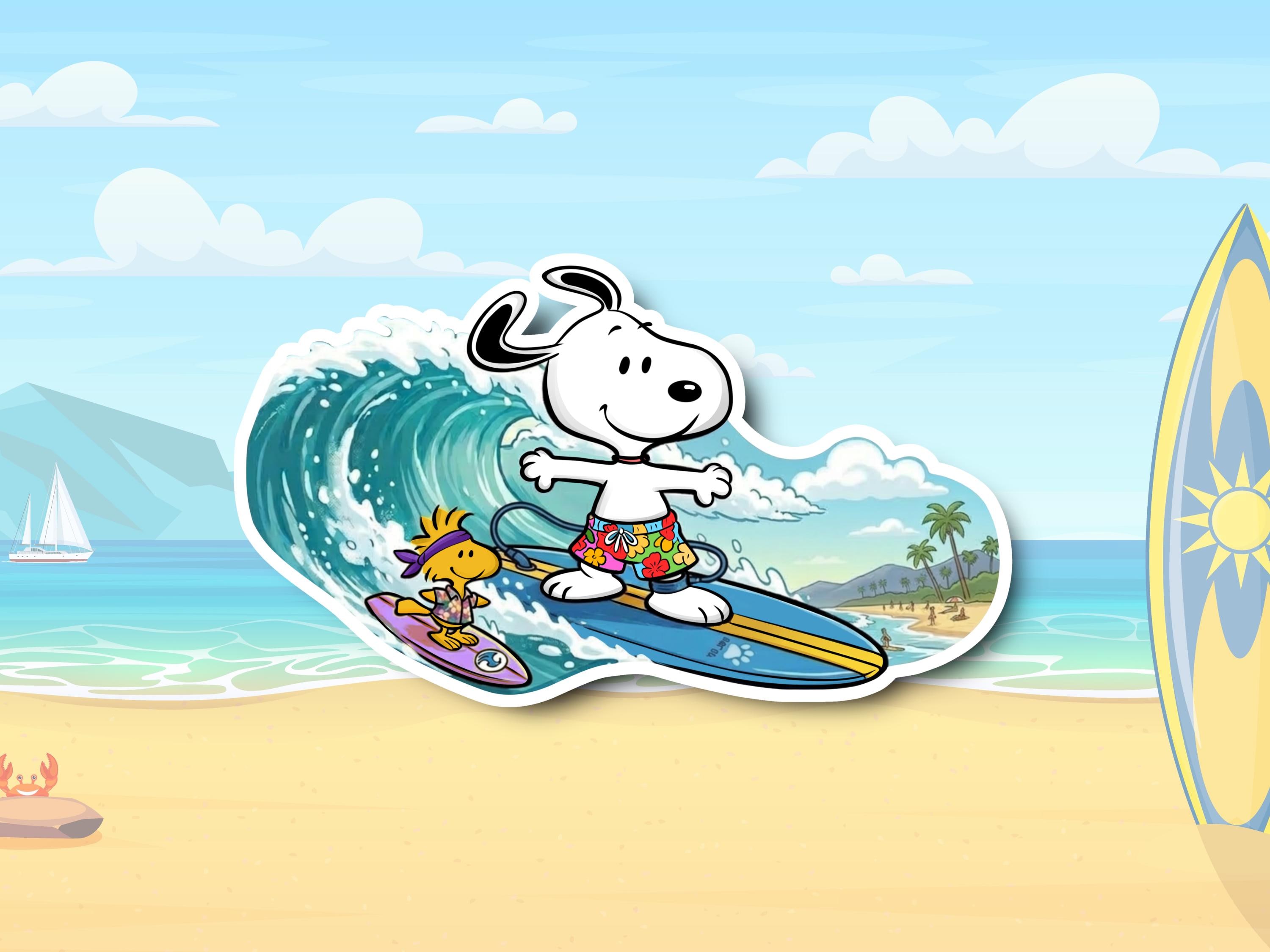 スヌーピー　スタンプ　アメリカ製　ビーチ　海岸　海水浴　プール　ハワイ　リゾート Snoopy at the Beach - Etsy