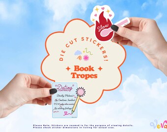 Romance Trope Sticker: Book Lover Gift for Kindle, Laptop