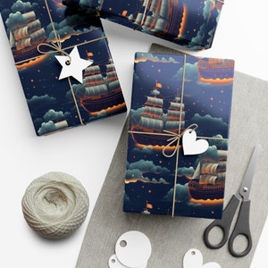 Starry Night Voyage Wrapping Paper