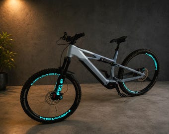 Fietsvelgstickers MTB – Lichtgevende velgstickers | Set van 8 Aurora fietsstickers | E-bike | Compatibel met NEWMEN