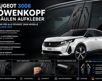 Peugeot 3008 B-stijl stickers/Leeuw/Autostickers/Tuning stickers/Peugeot tuning