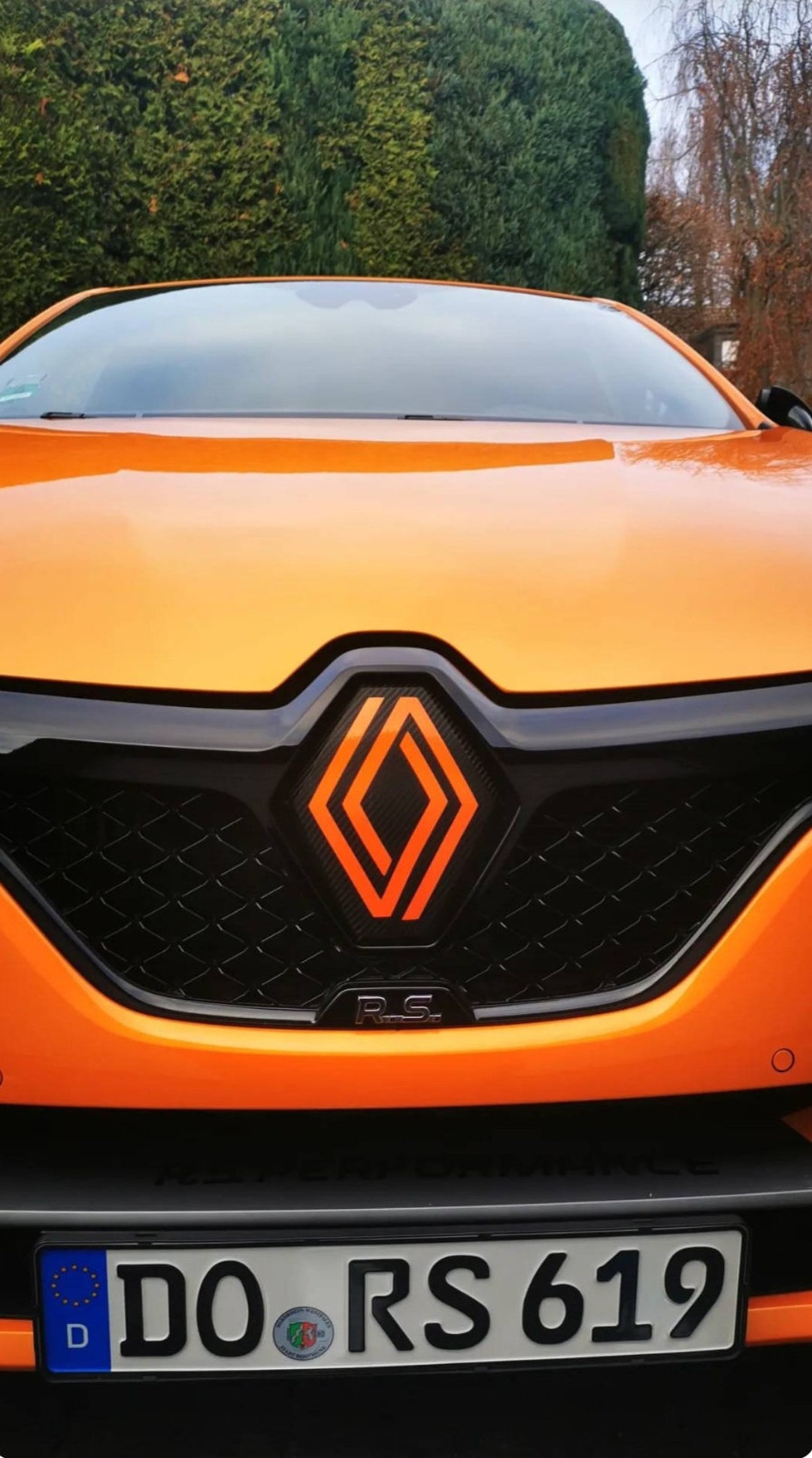 Romben Logo for Renault Megane RS Trophy and Megane RS Ultime in Orange ...